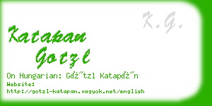 katapan gotzl business card